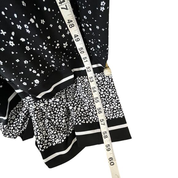 Michael Kors Nora Print Border Maxi Dress Sz XS Floral Wrap Tie Sleeveless - Picture 13 of 14